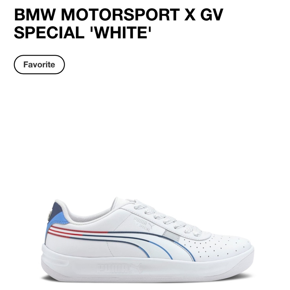 Mens  puma BMW MOTORSPORT X GV SPECIAL 'WHITE' size 7.5